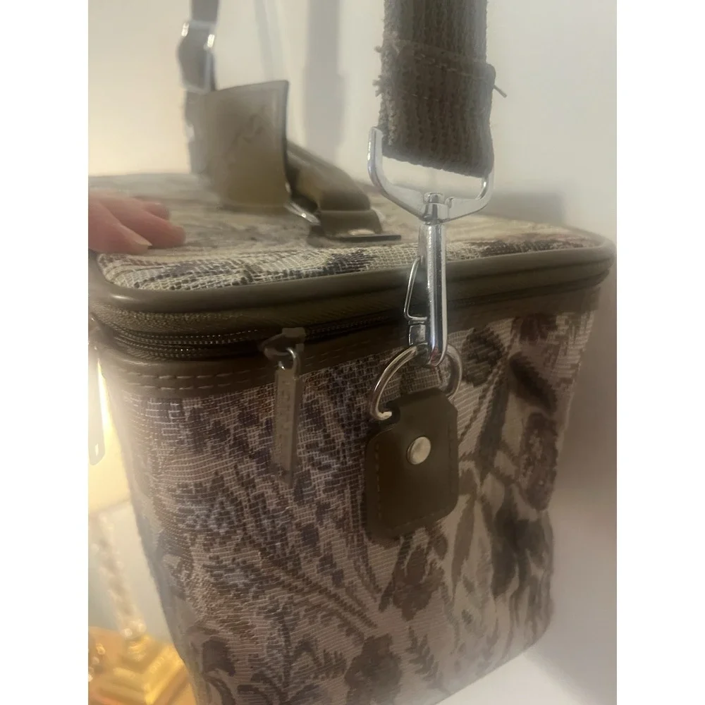 Vintage Jordache Floral Tapestry Makeup Train Case Cottagecore 90s‎